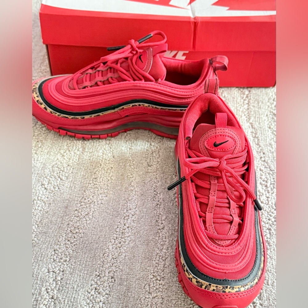 Nike Airmax 97 - Red/ Leopard Print Insole - Picture 5 of 7